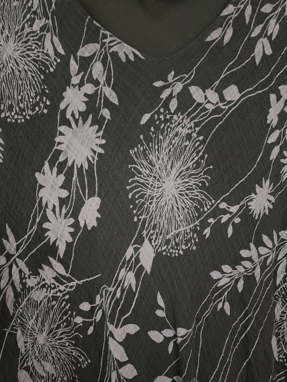Made in Italy Olive Green Floral Dress – One Size. - Picture 4 of 4